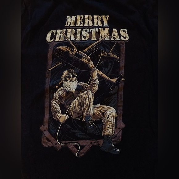 Limited Edition Nine Line Tactical Santa “Merry Christmas” TShirt - Picture 3 of 4